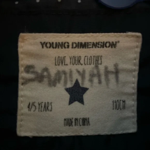 Girls Young Dimension Navy Quilted Jacket - Picture 6 of 7